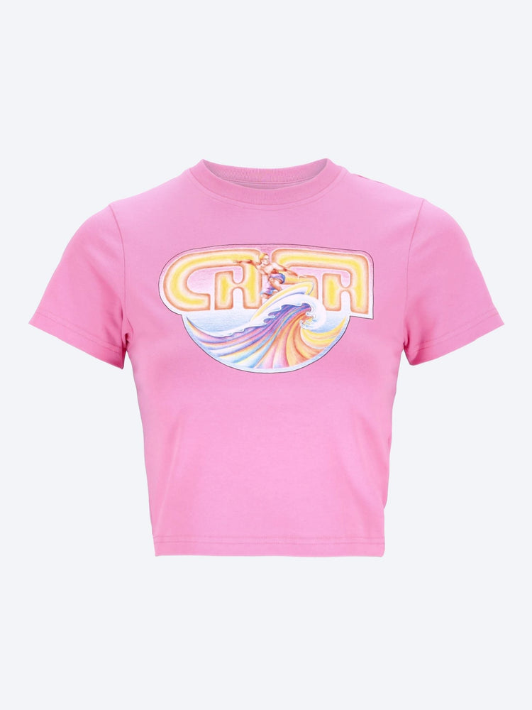 Casa surf printed cropped tee 1