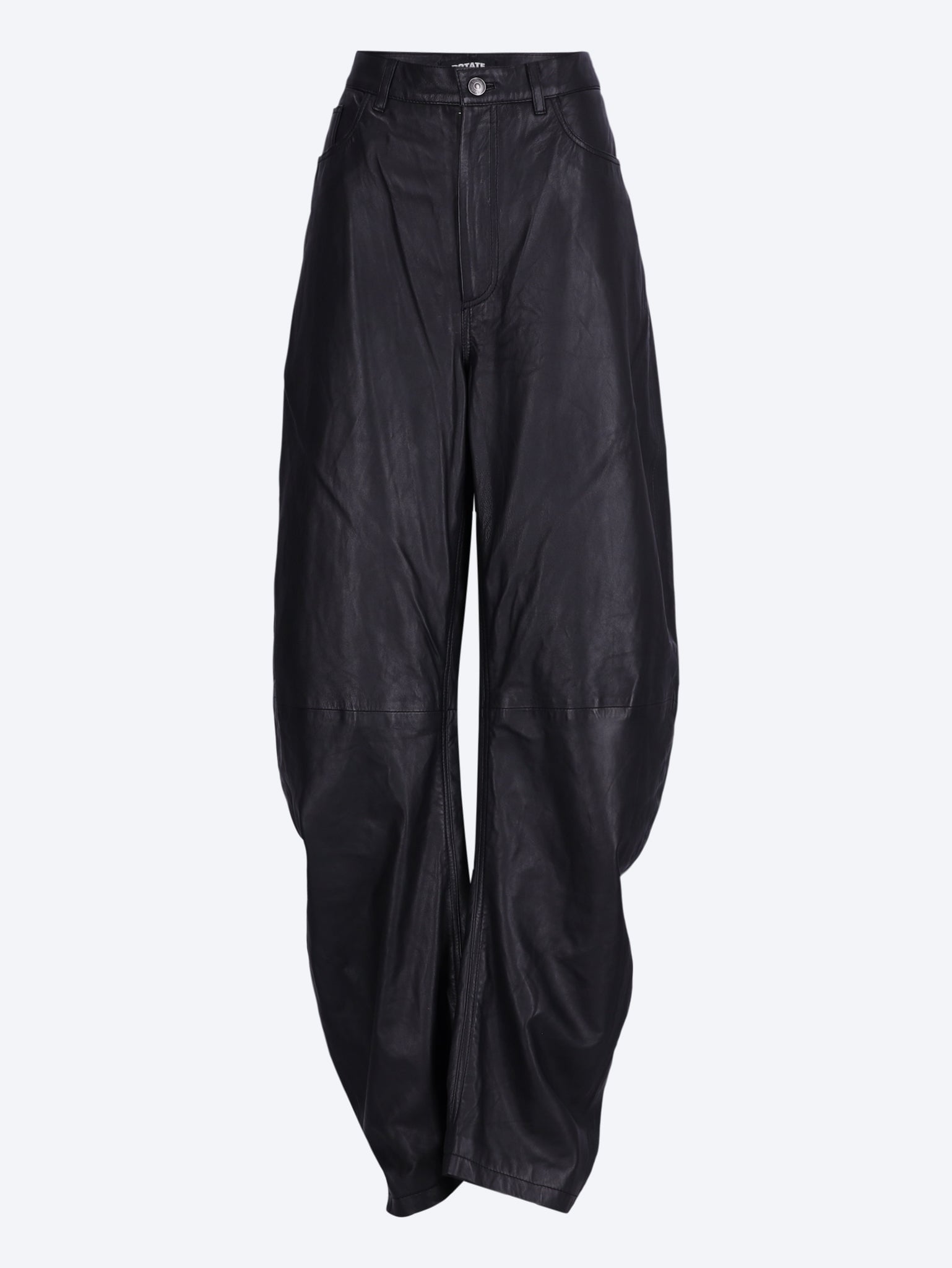 Cela barrel leg leather pants 1