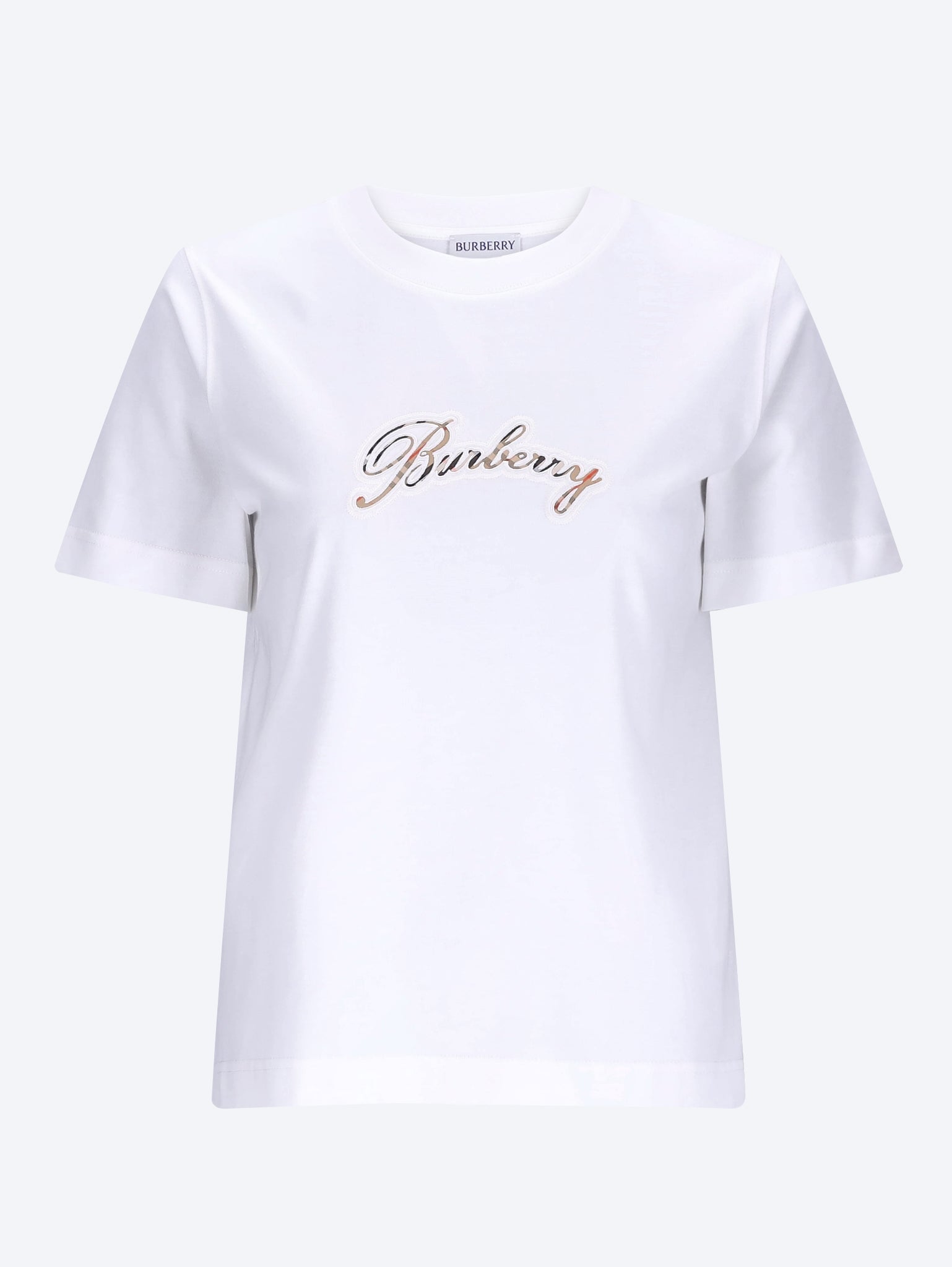 Check cursive logo t-shirt 1