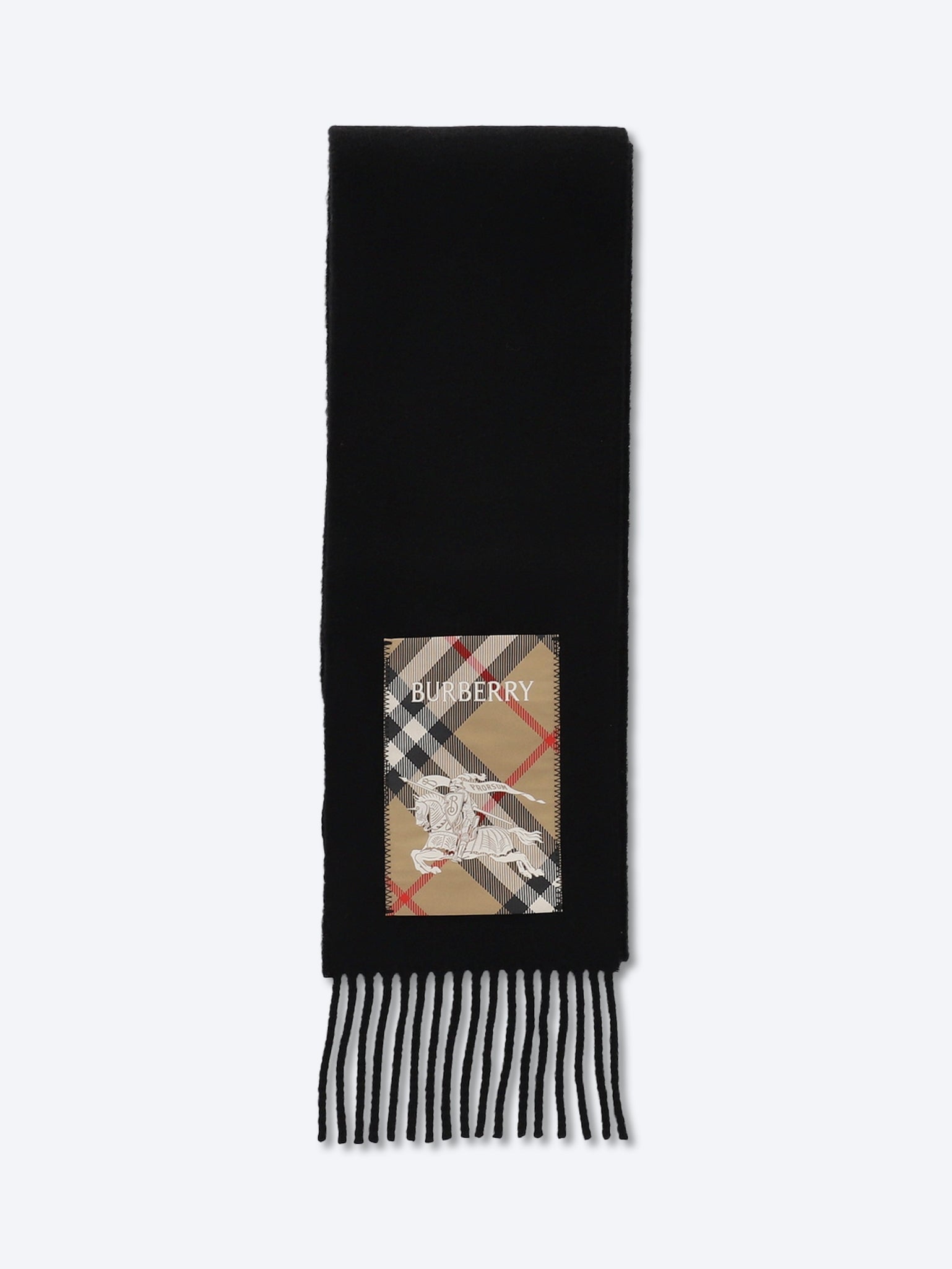 Check label cashmere scarf 1