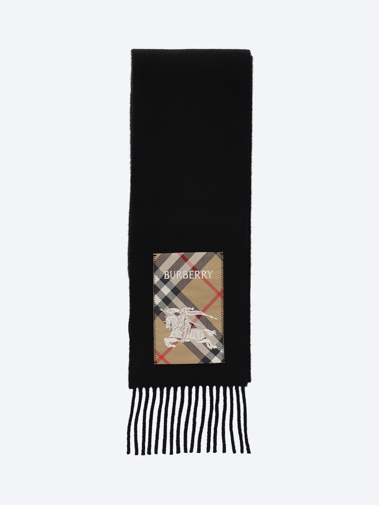 Check label cashmere scarf 1