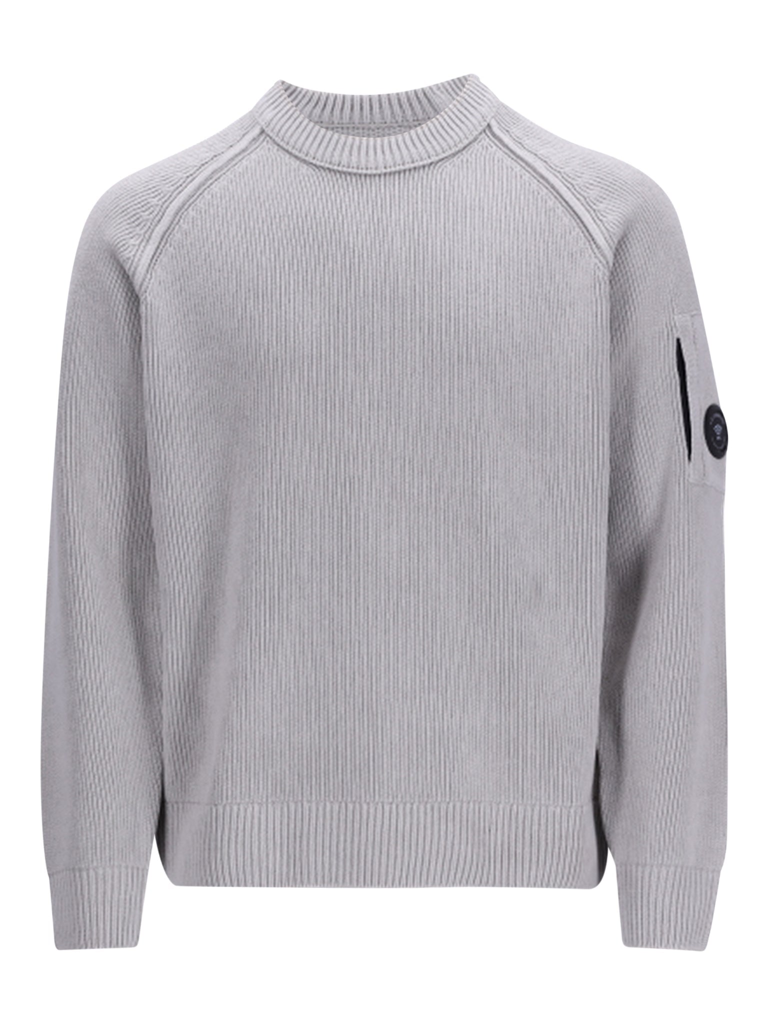 Chenille cotton crewneck lens sweater 1