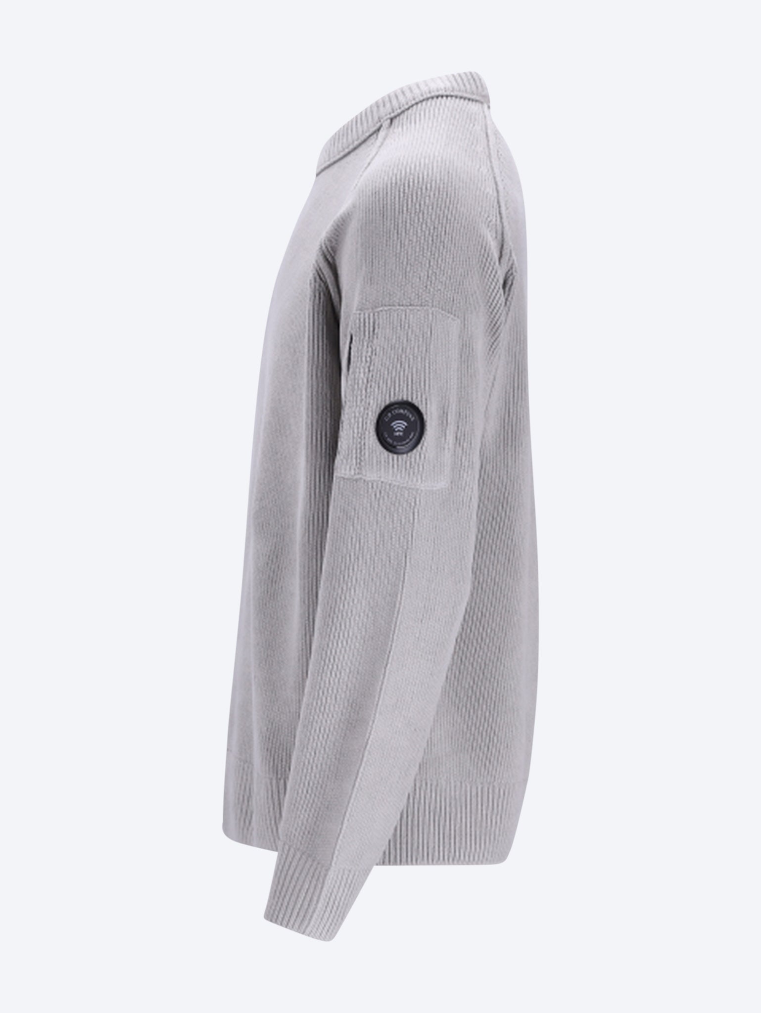 Chenille cotton crewneck lens sweater 2