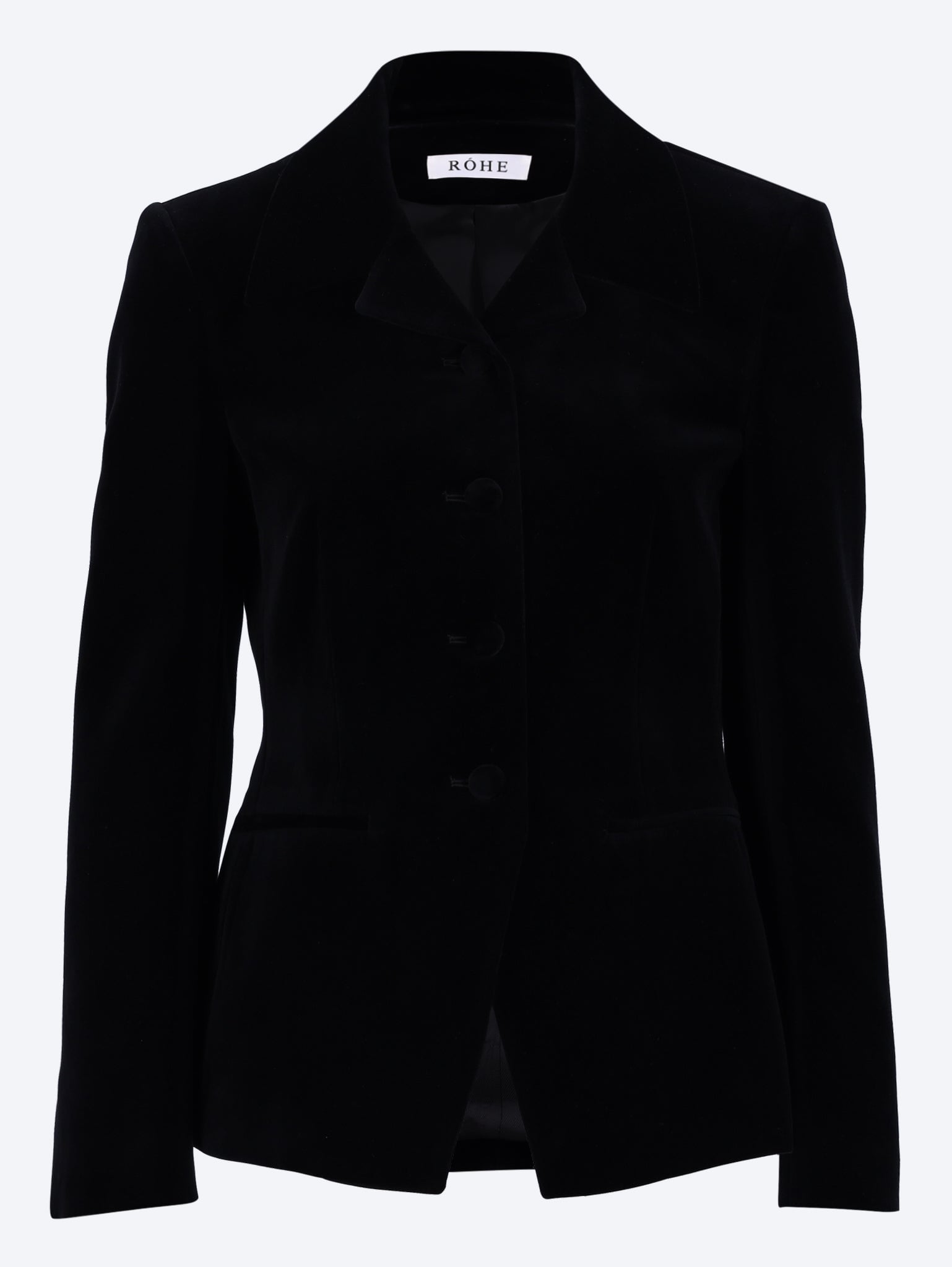 Blazer ajusté classique en velours 1