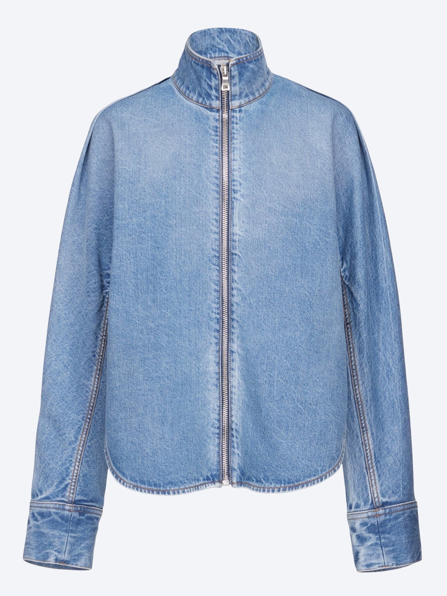 Bewölktes Denim-Reißverschlusshemd 1