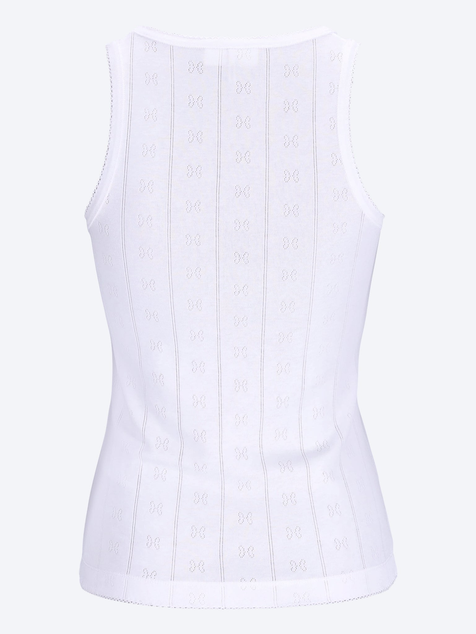 Compact pointelle rib jersey tank top 2