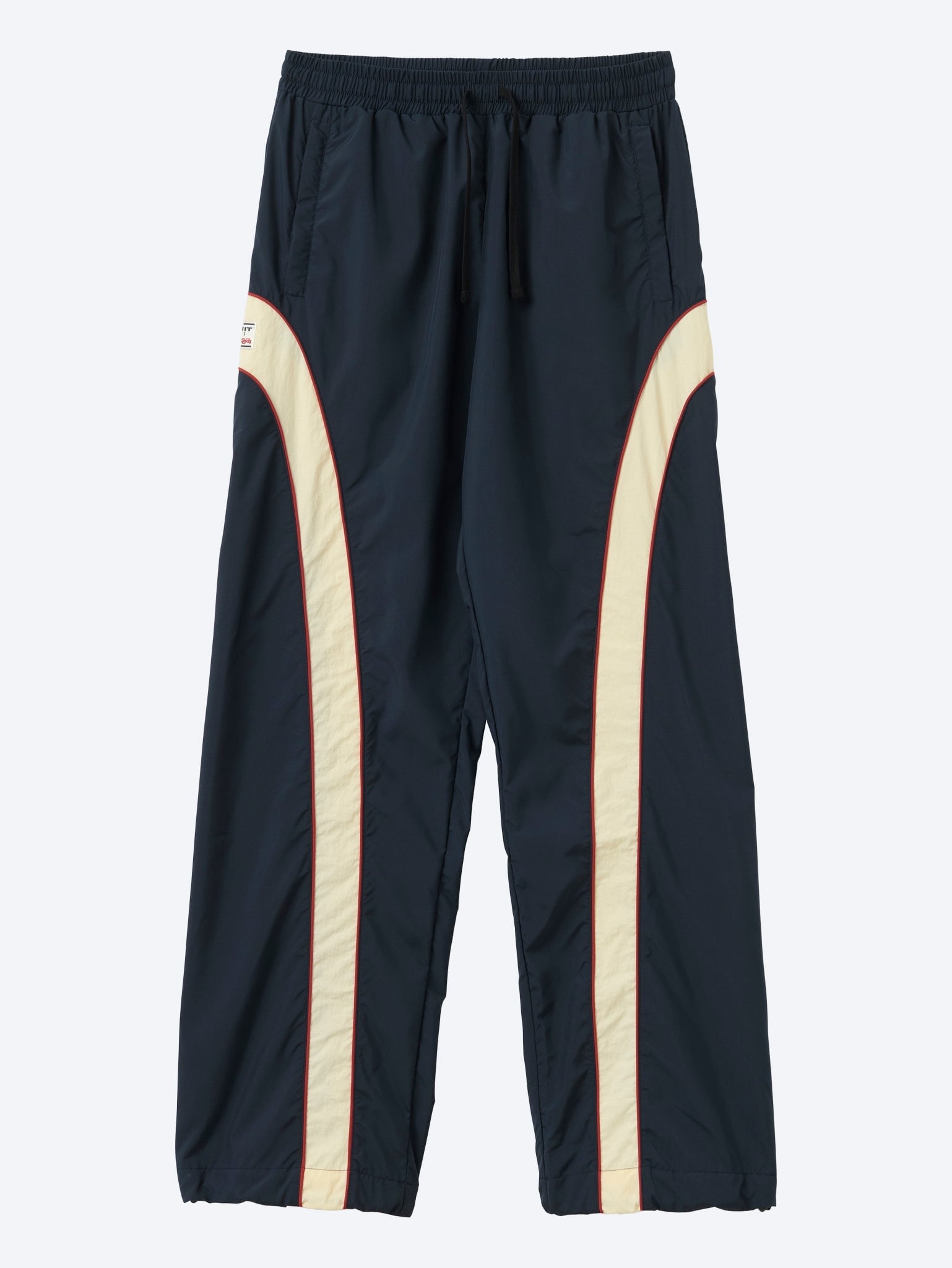 Contrast panel ripstop nylon track pants 1