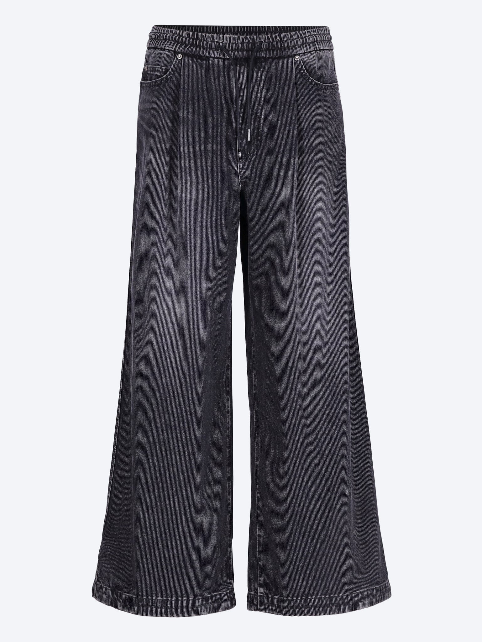 Corduroy-like denim pants 1