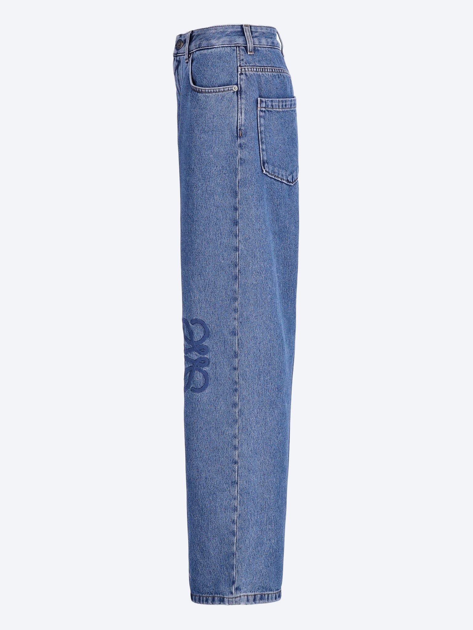 Baggy-Jeans aus Baumwolle mit Anagrammmuster 2