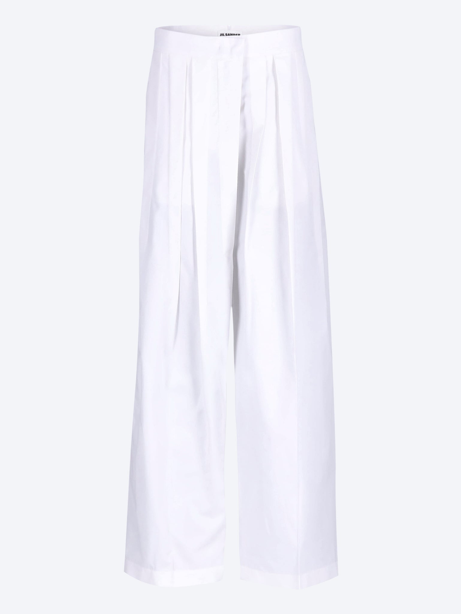 Cotton and silk poplin pants 1