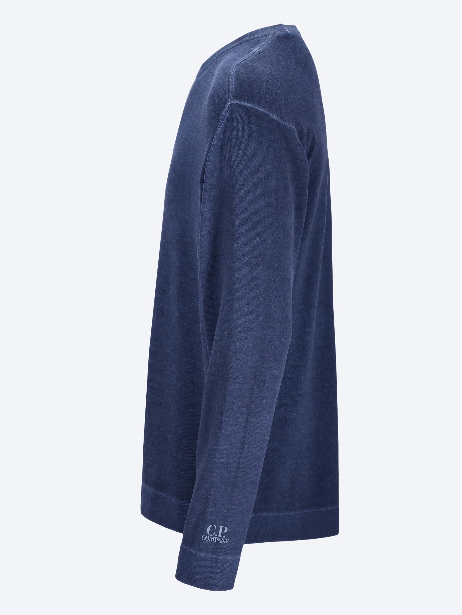 Cotton crepe double dyed crewneck sweater 2