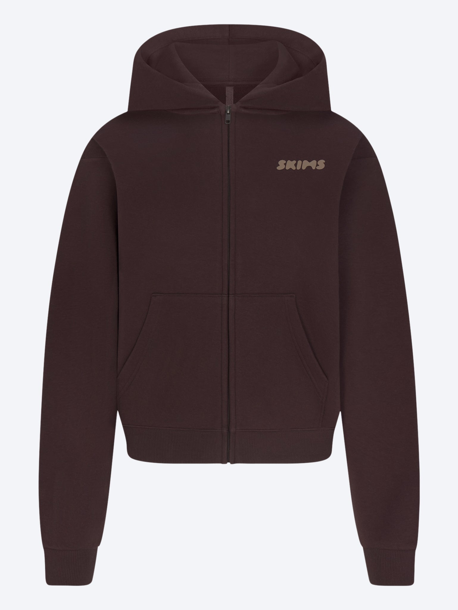 Cotton fleece classic logo zip up hoodie 1