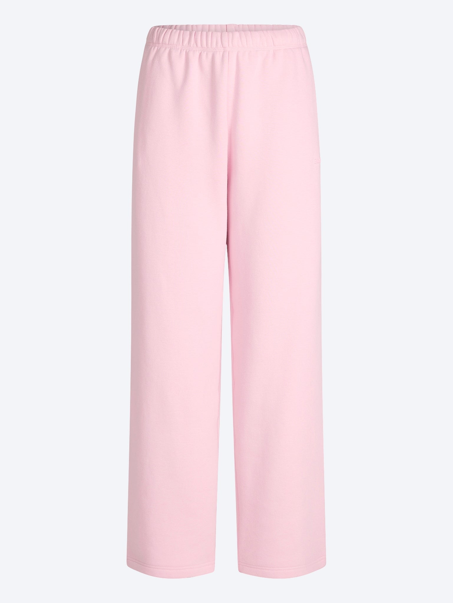 Cotton fleece classic straight leg pants 1