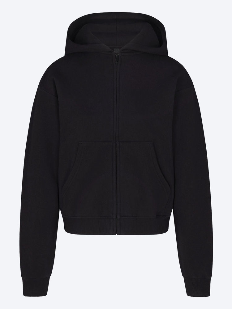 Cotton fleece classic zip up hoodie 1
