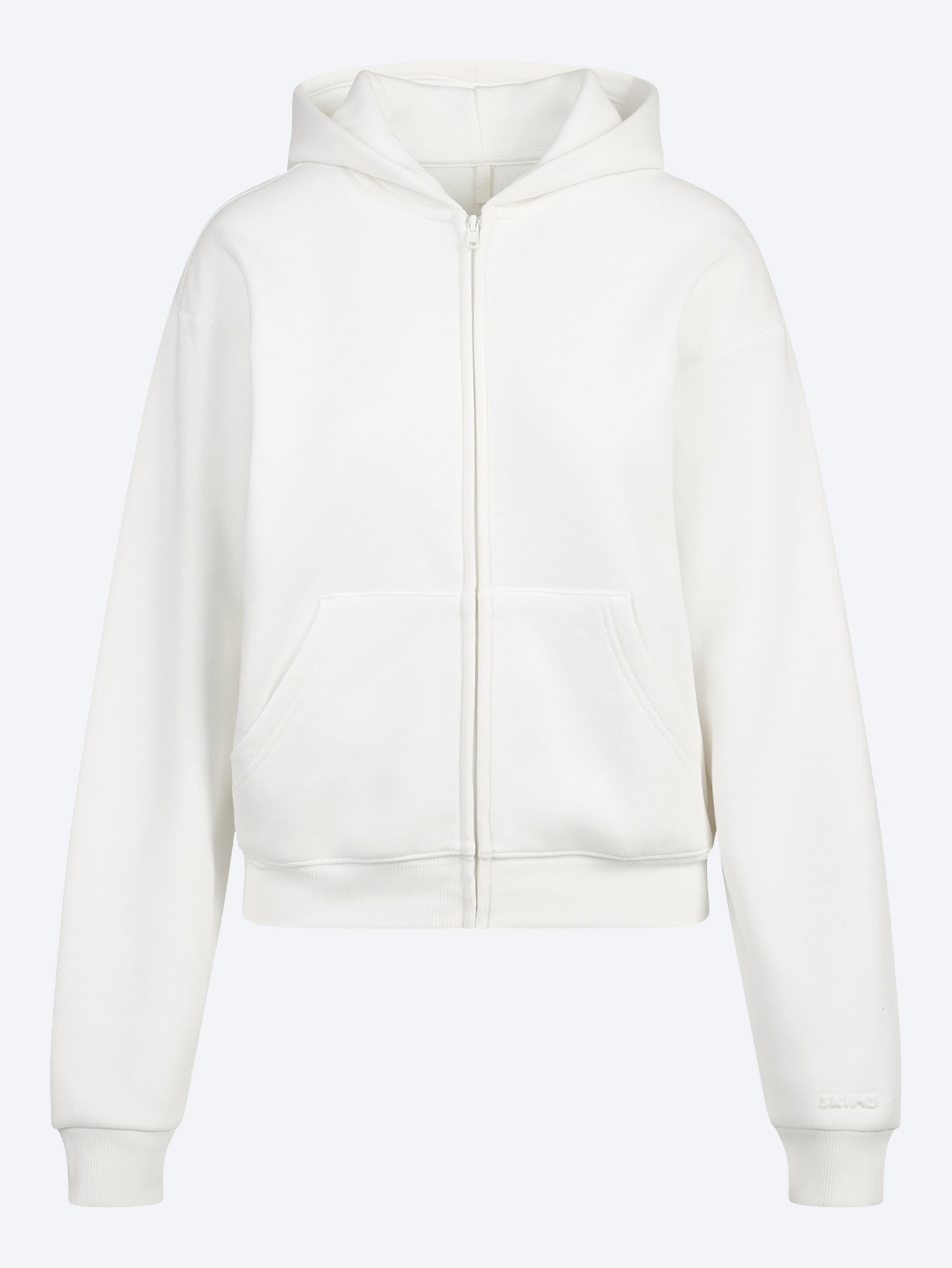 Klassischer Kapuzenpullover aus Baumwollfleece mit Reißverschluss 1