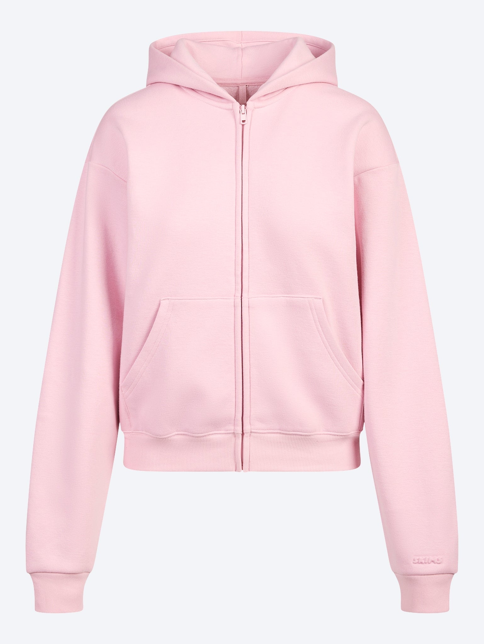 Sweat à capuche zippé classique en molleton de coton 1