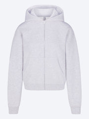 Cotton fleece classic zip up hoodie ref: