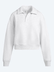 Cotton fleece polo sweatshirt ref: