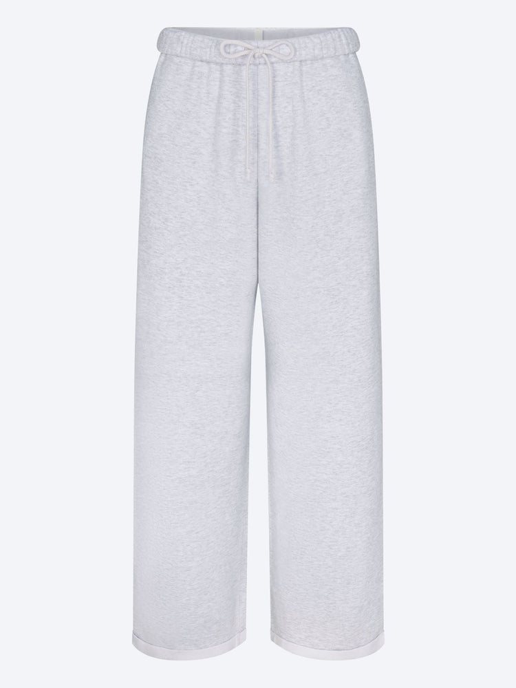 Cotton fleece straight leg pants 1