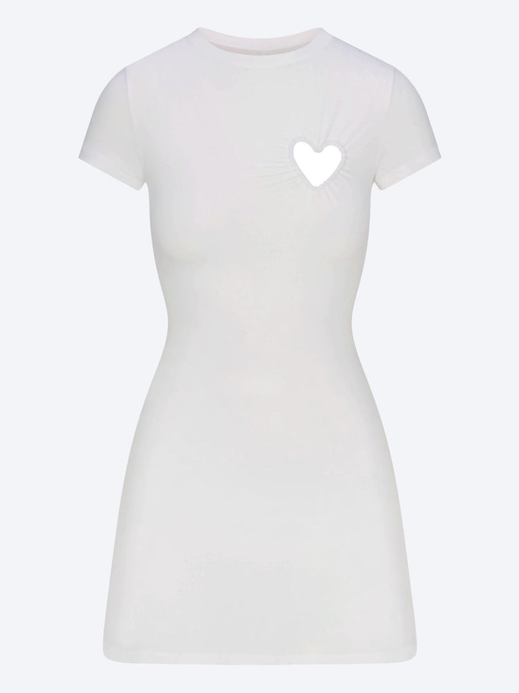 Robe coeur en maillot de coton 1