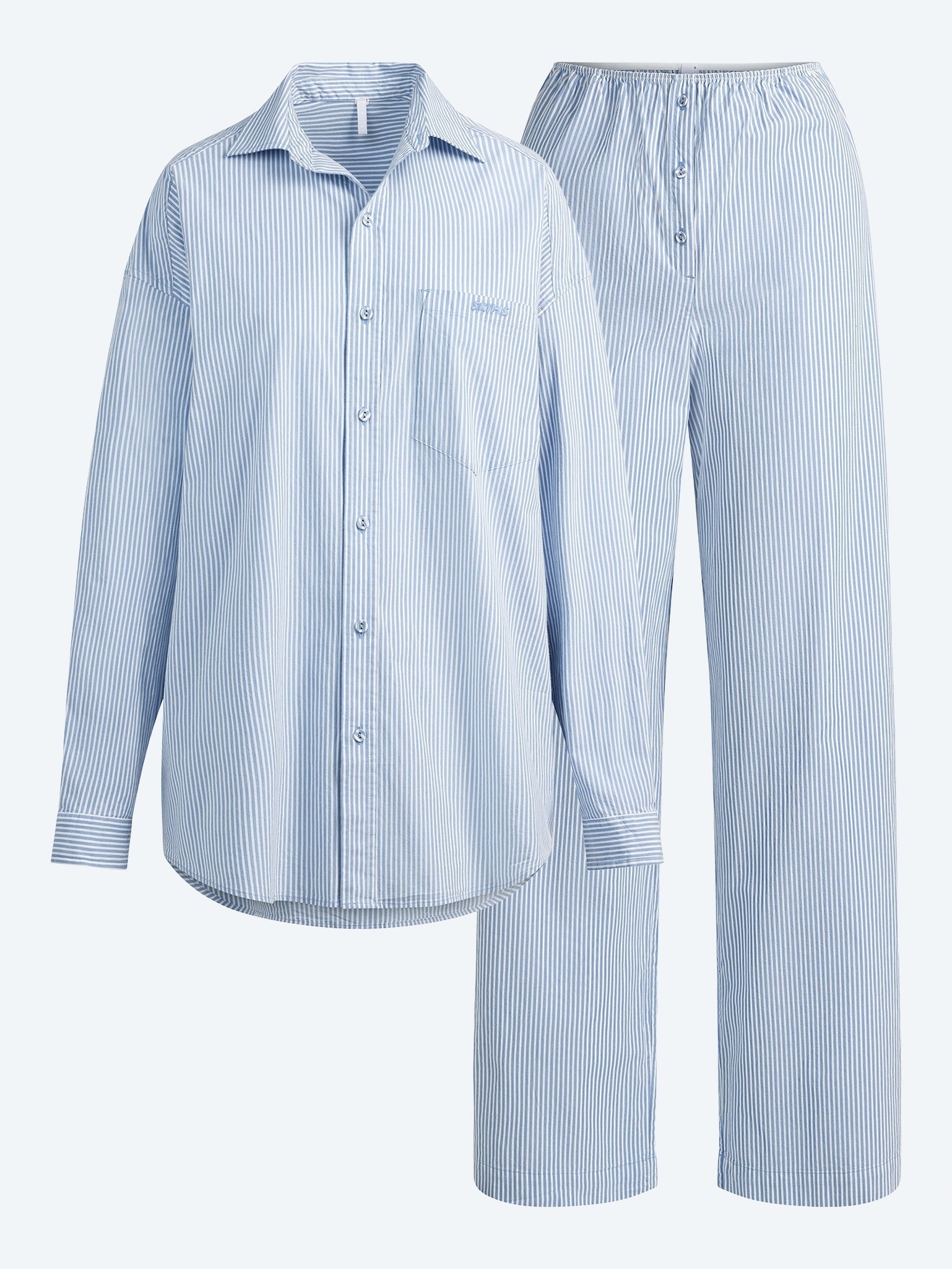Cotton poplin sleep oversized long 1