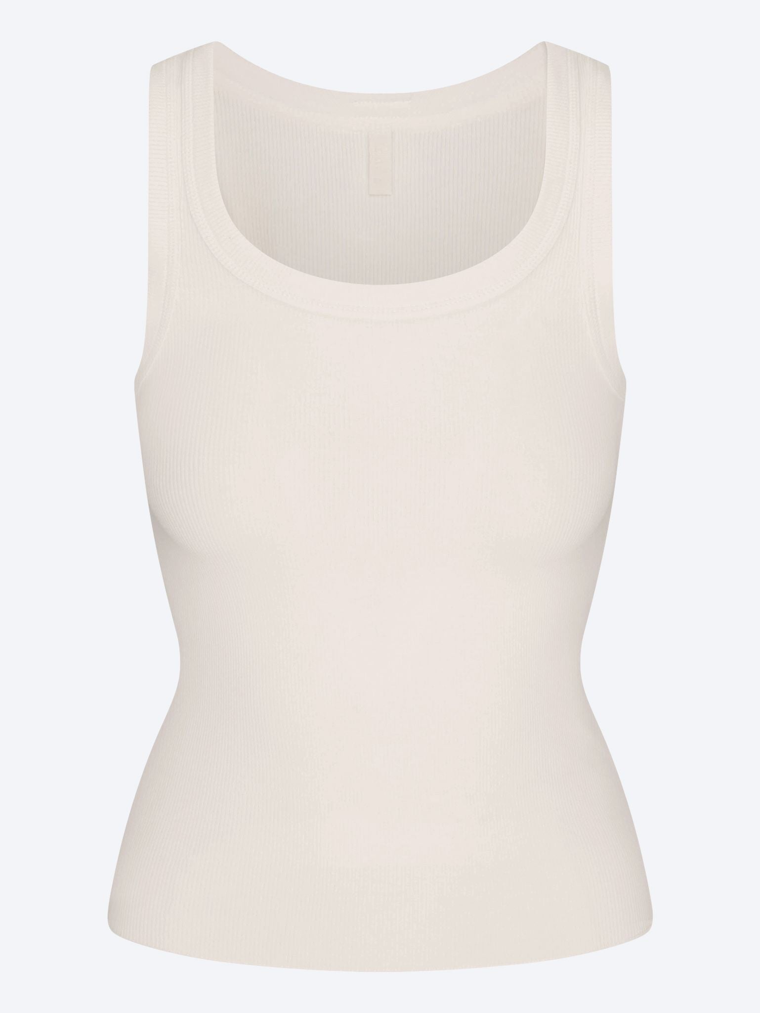 Cotton rib high scoop tank 1