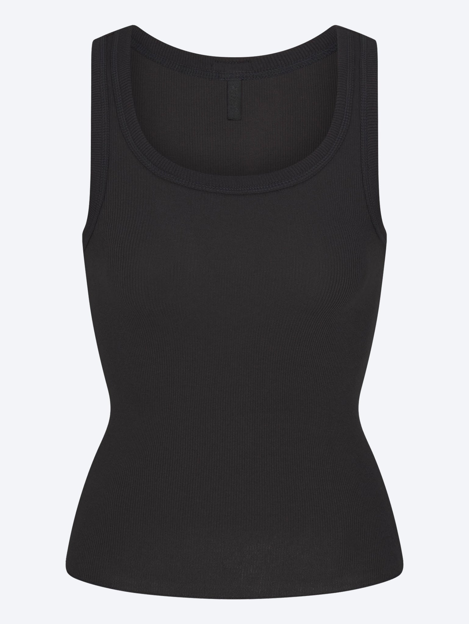 Cotton rib high scoop tank 1