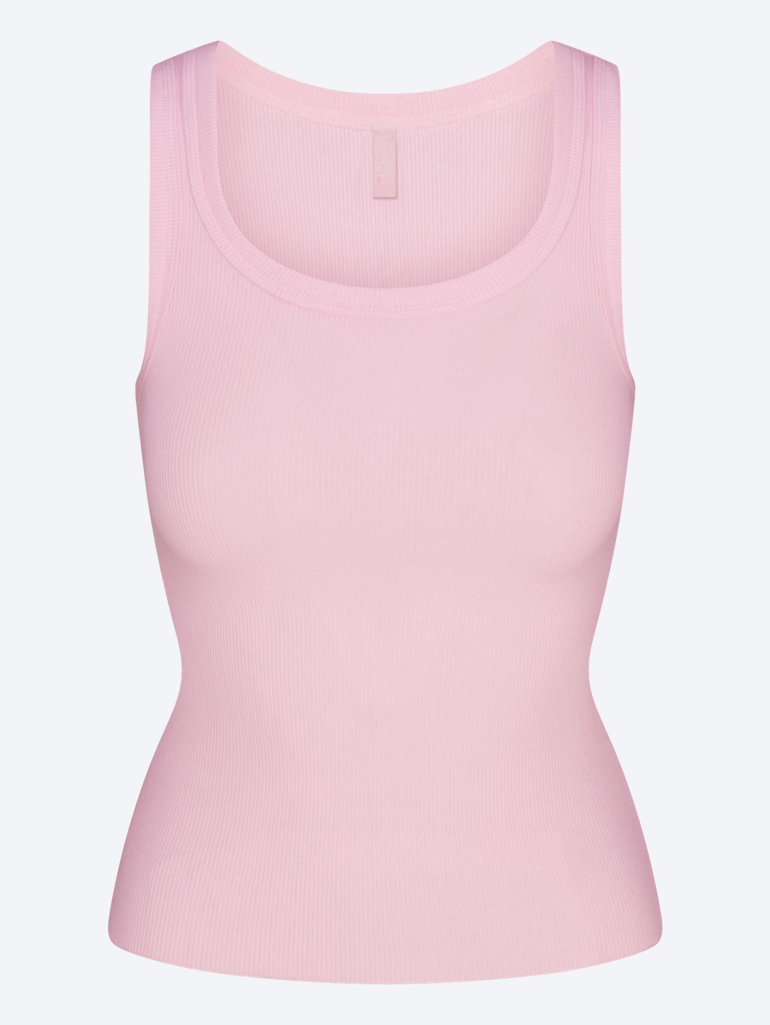 Hochgeschlossenes Tanktop aus Baumwollripp 1