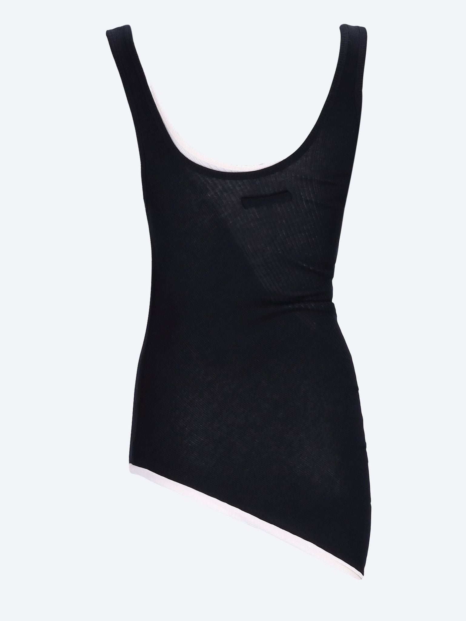 Cotton ribbed twisted double layer tank top 3