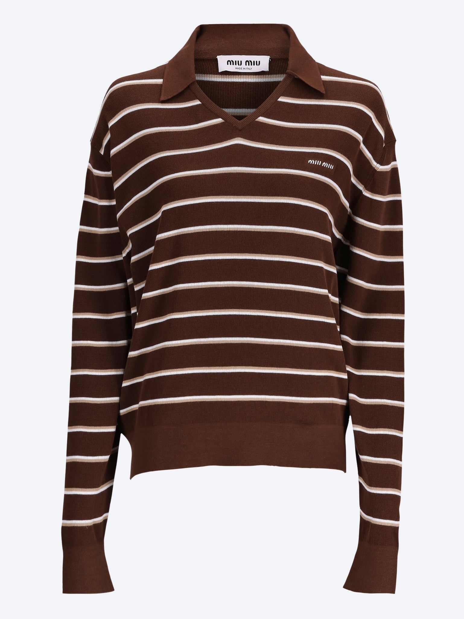 Polo rayé en coton 1
