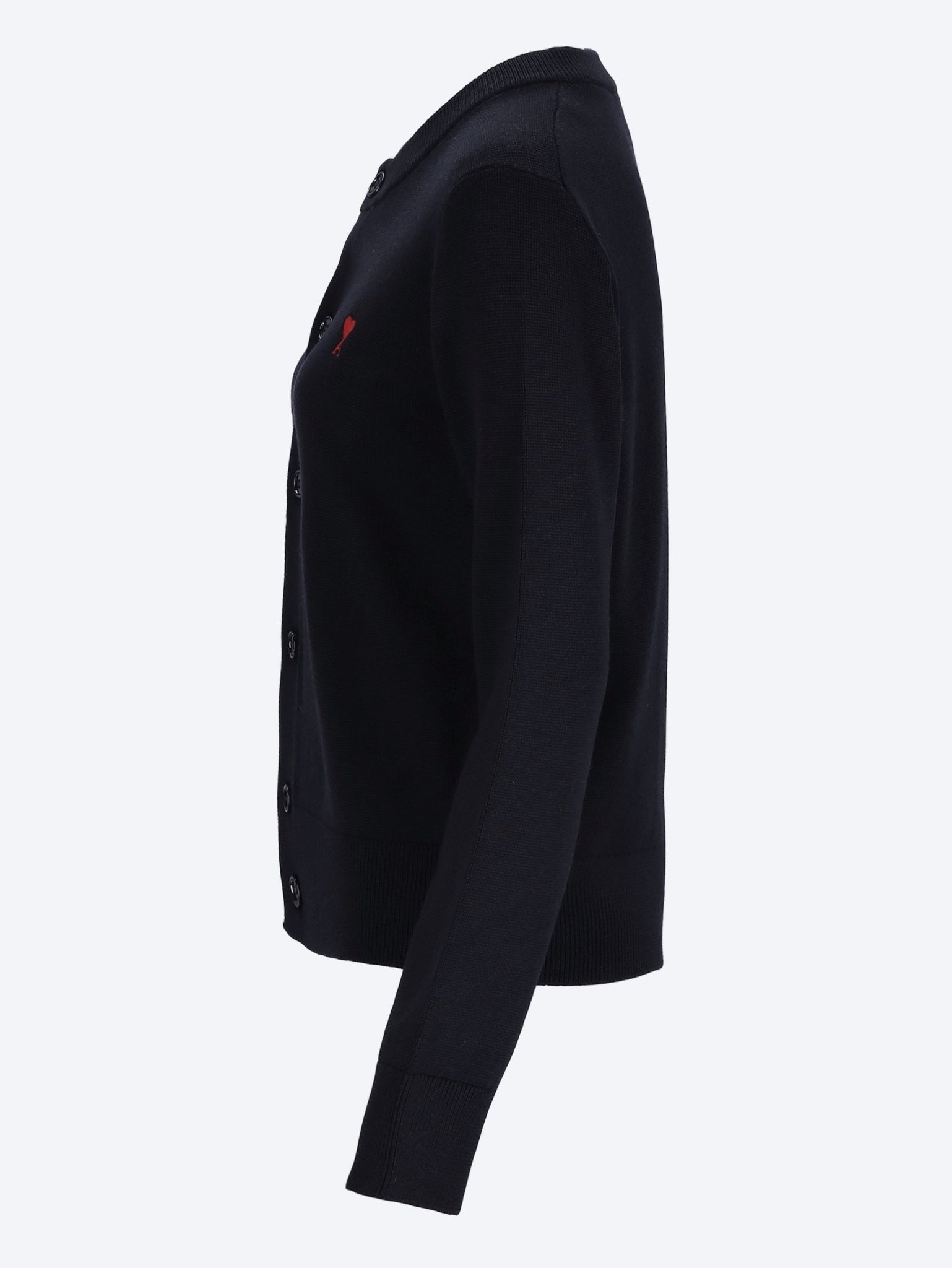 Crewneck cardigan with ami de coeur 2