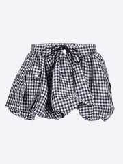 Crinkled taffeta check mini bubble skirt ref:
