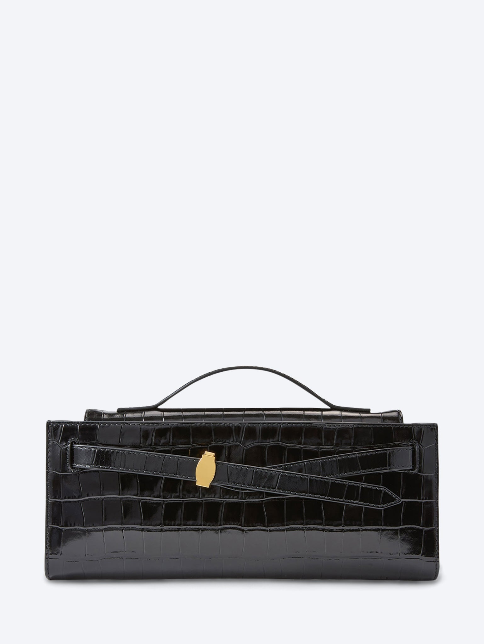 Veronica Beard Dash Clutch mit Krokoprägung 1