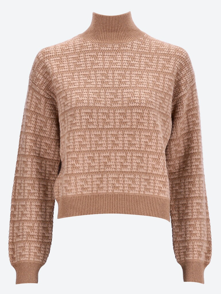 Crochet ff cash turtleneck sweater 1