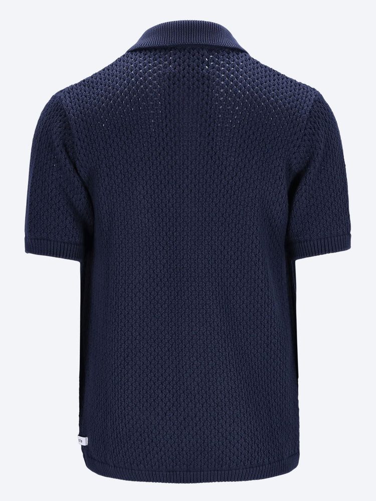 Crochet knit button shirt 2