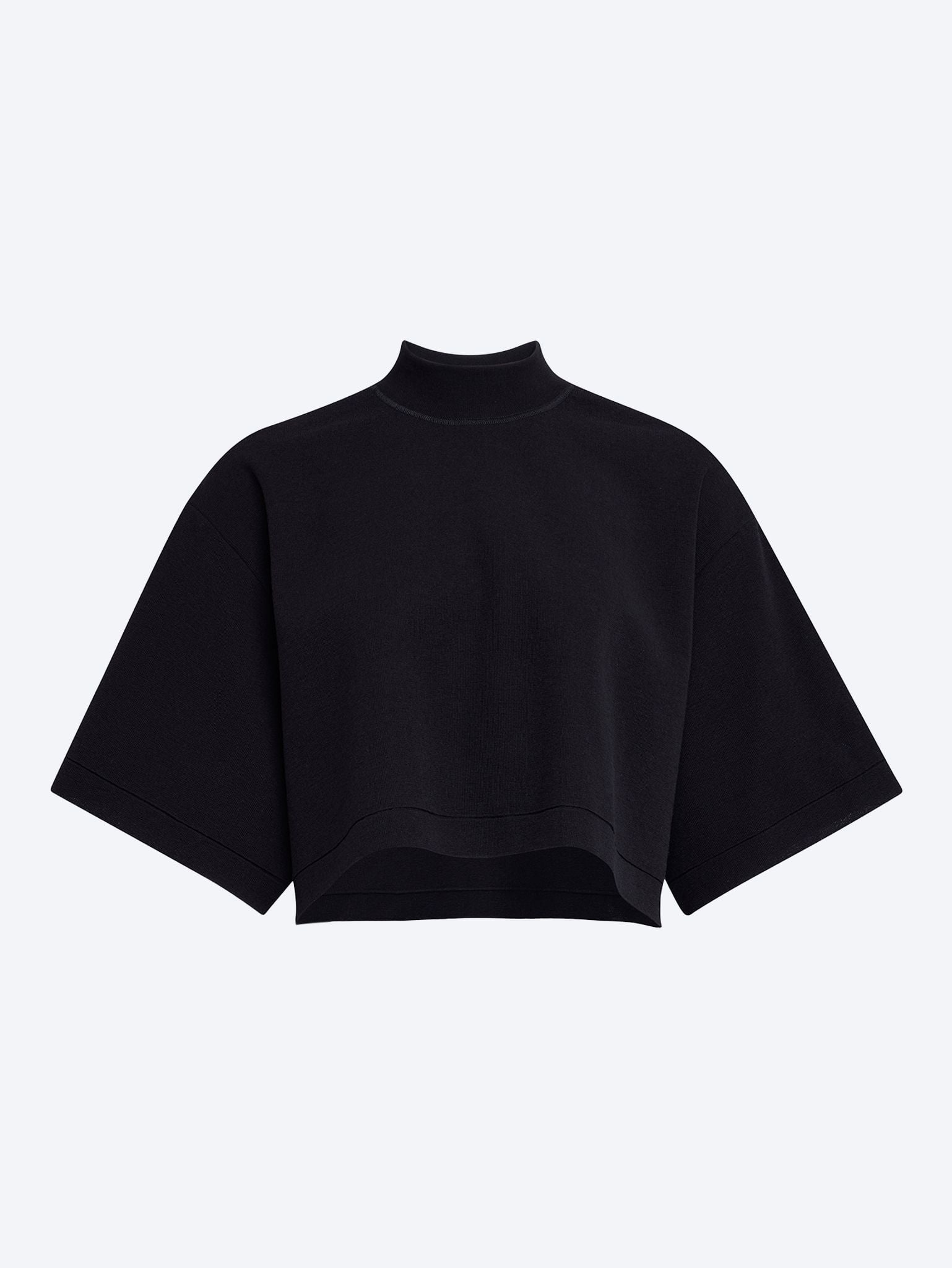 Knitted cropped t-shirt 1