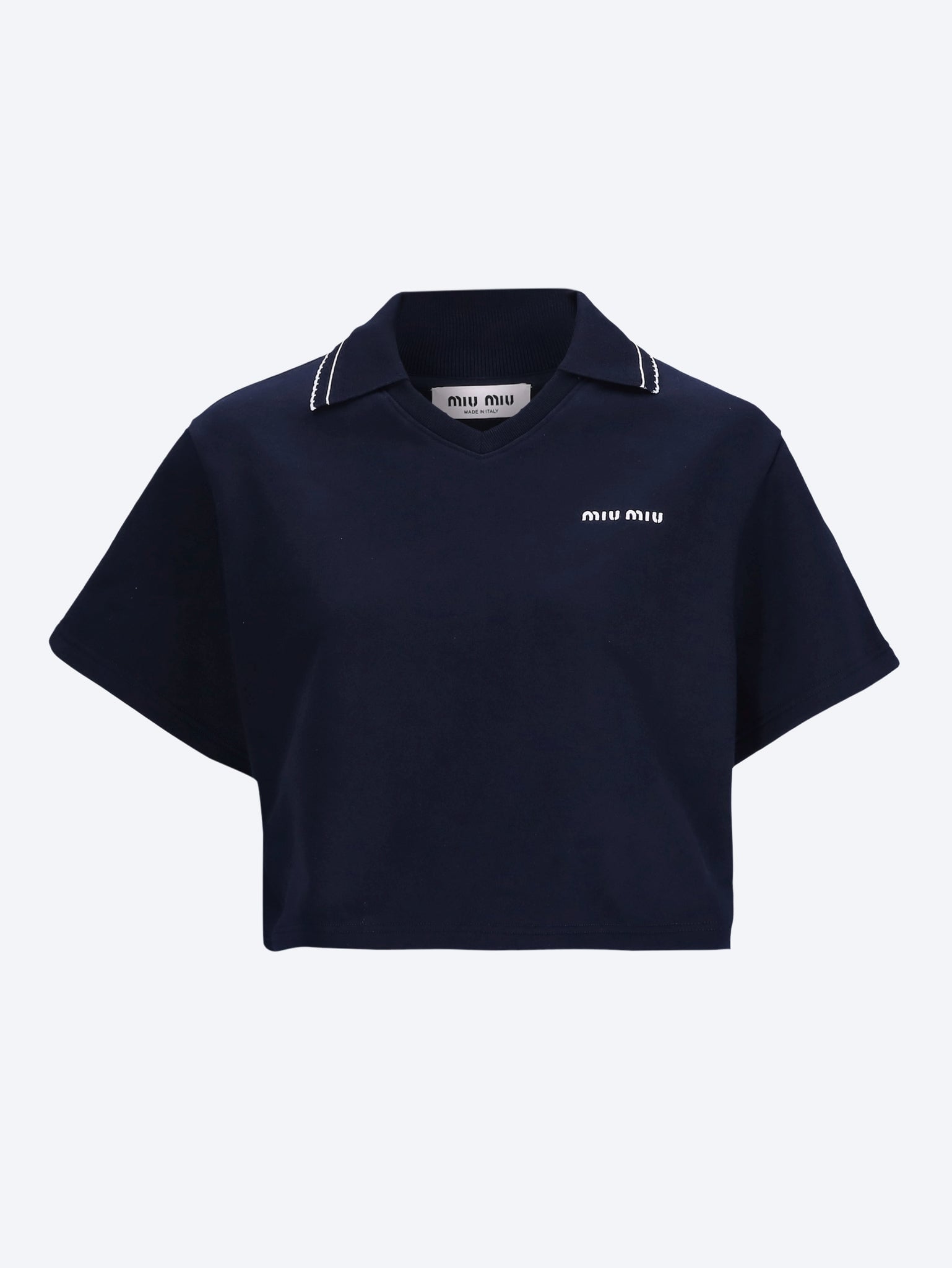 Cropped cotton fleece sweatshirt 1