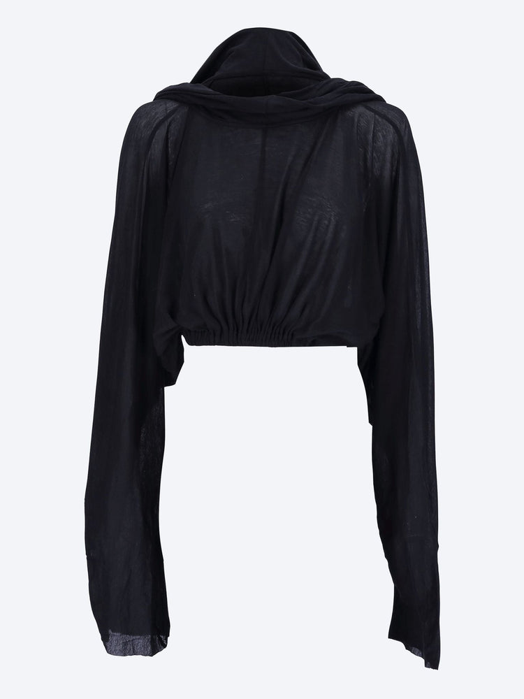 Cropped hooded tunic t-shirt 1