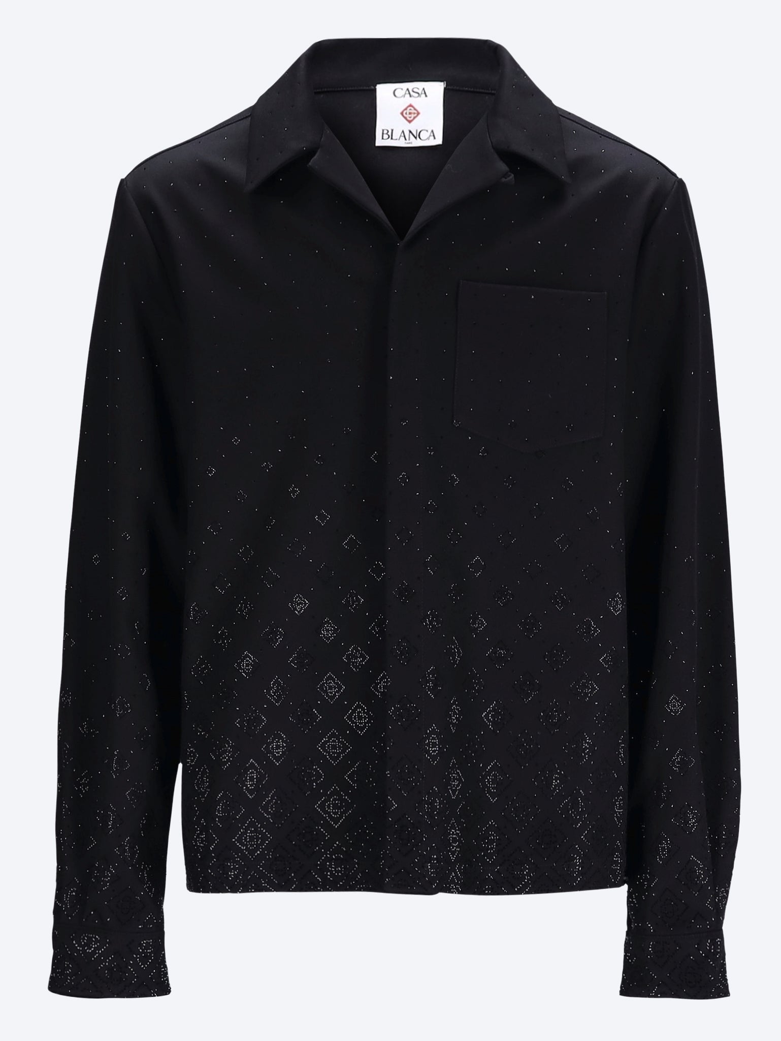 Crystal monogram long sleeve shirt 1