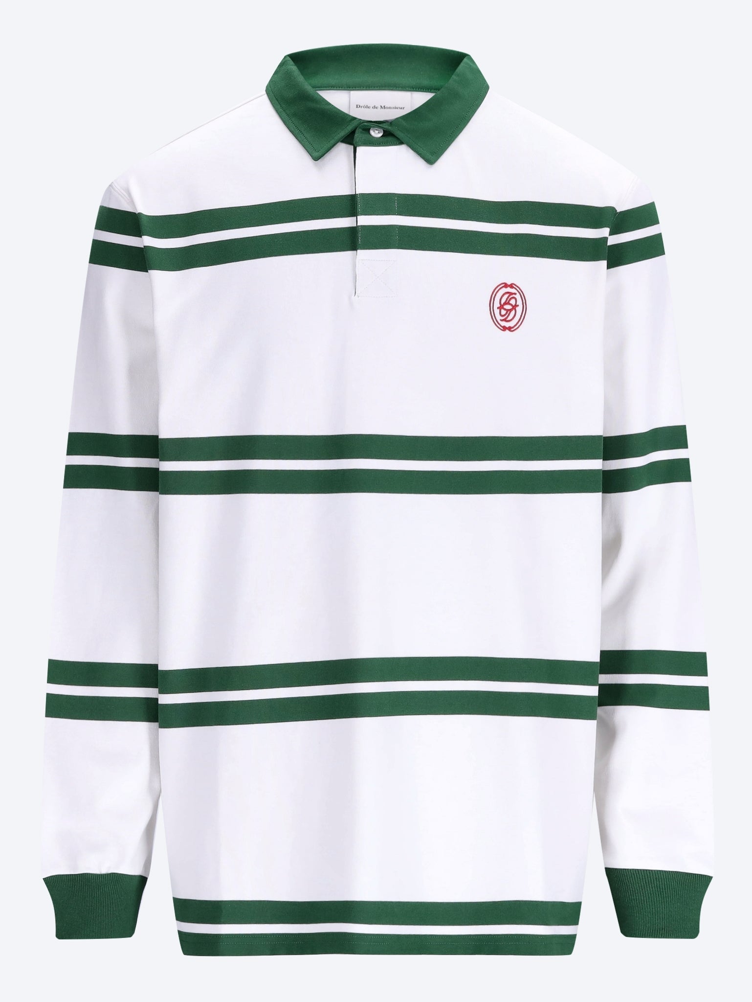 Gestreiftes Poloshirt mit D-Ornament 1