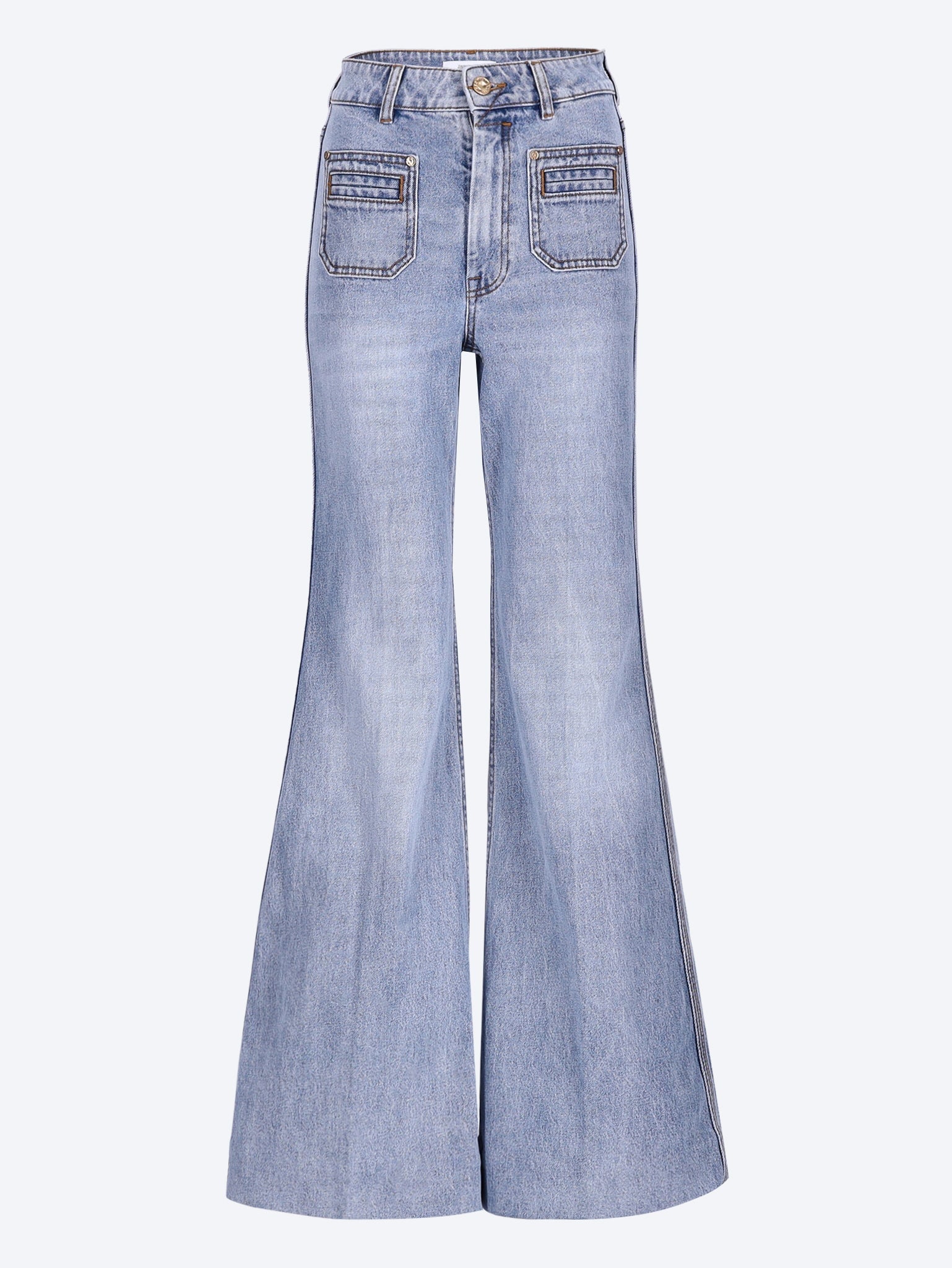 Jean évasé en denim 1