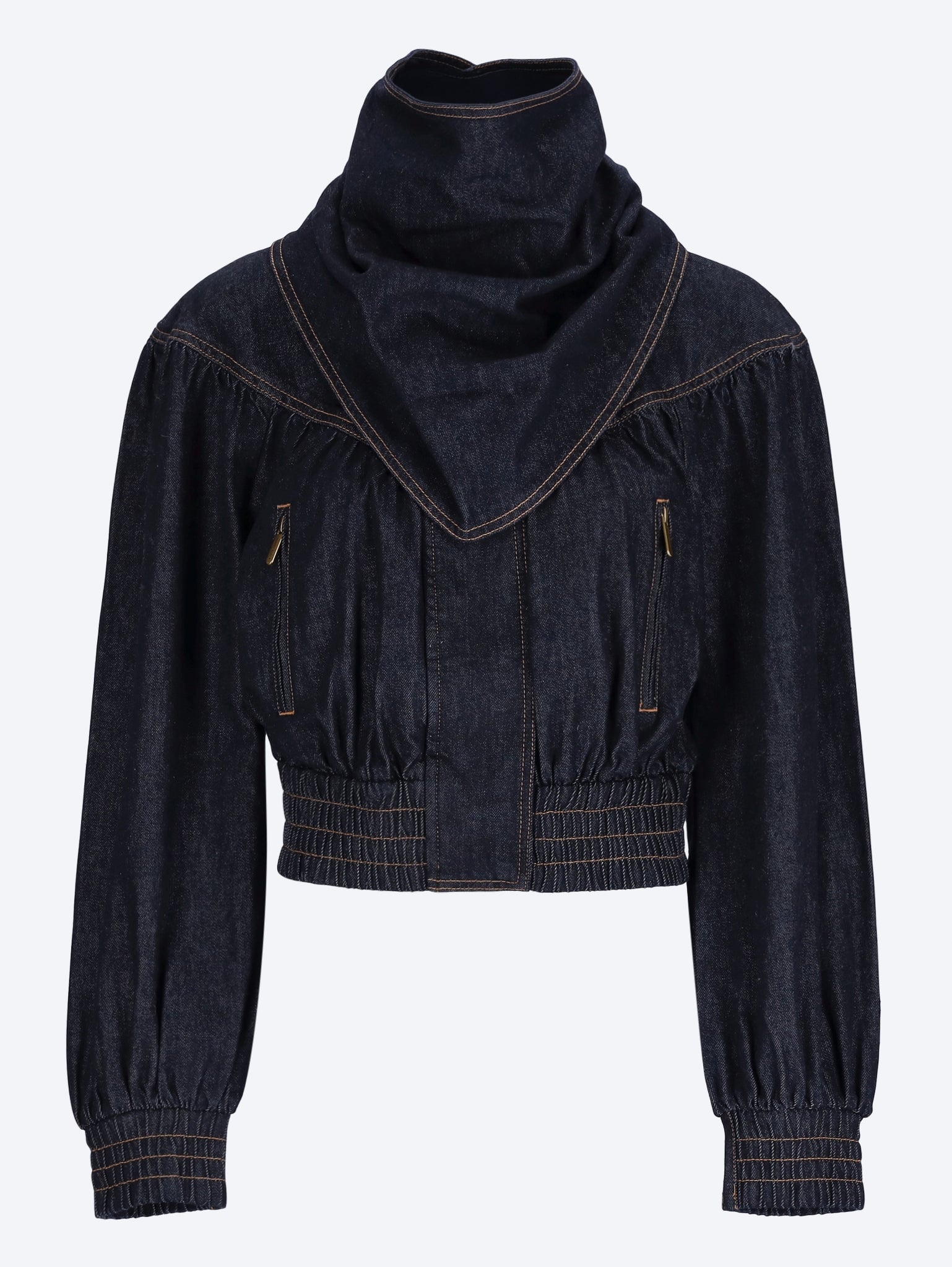 Denim handkerchief bomber jacket 2