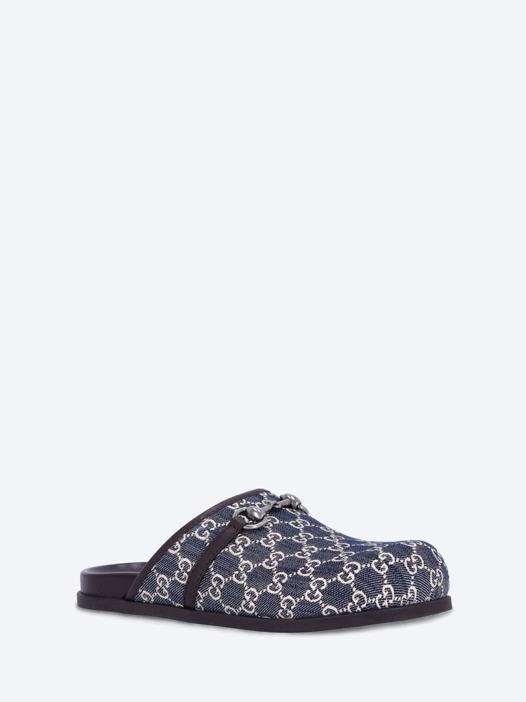 Denim Horsebit mules 2