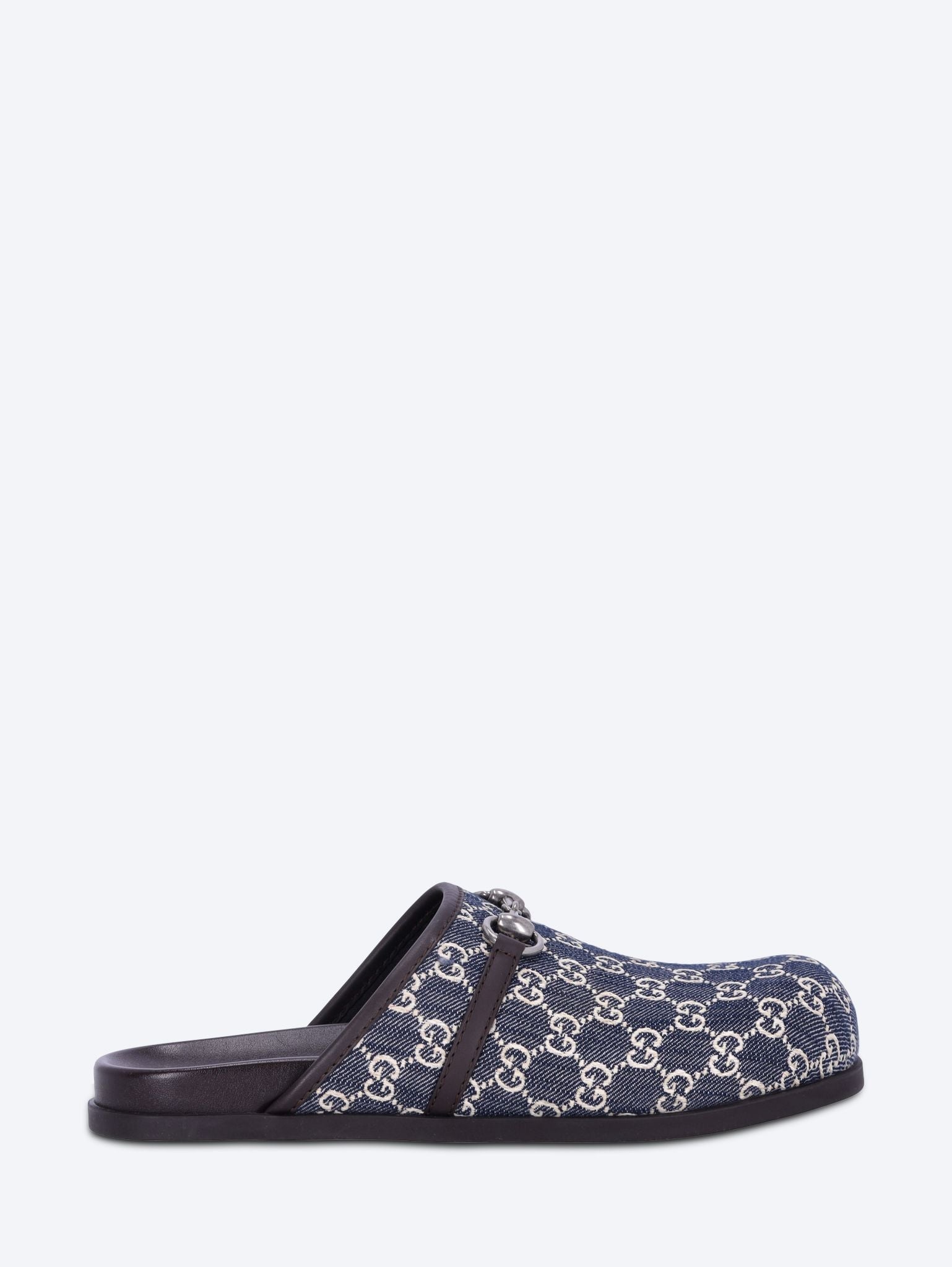 Denim Horsebit mules 1