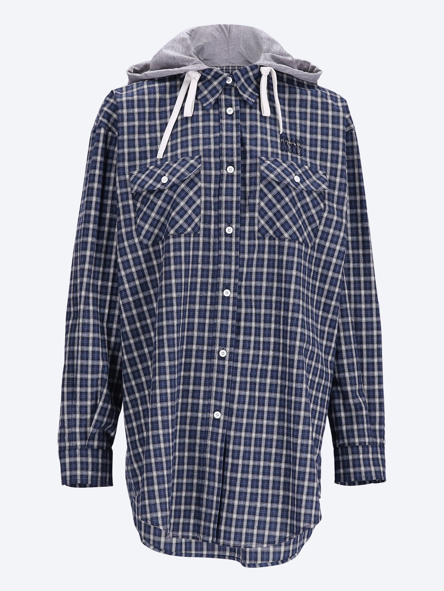 Detachabel hood and pearly top shell buttons shirt 1