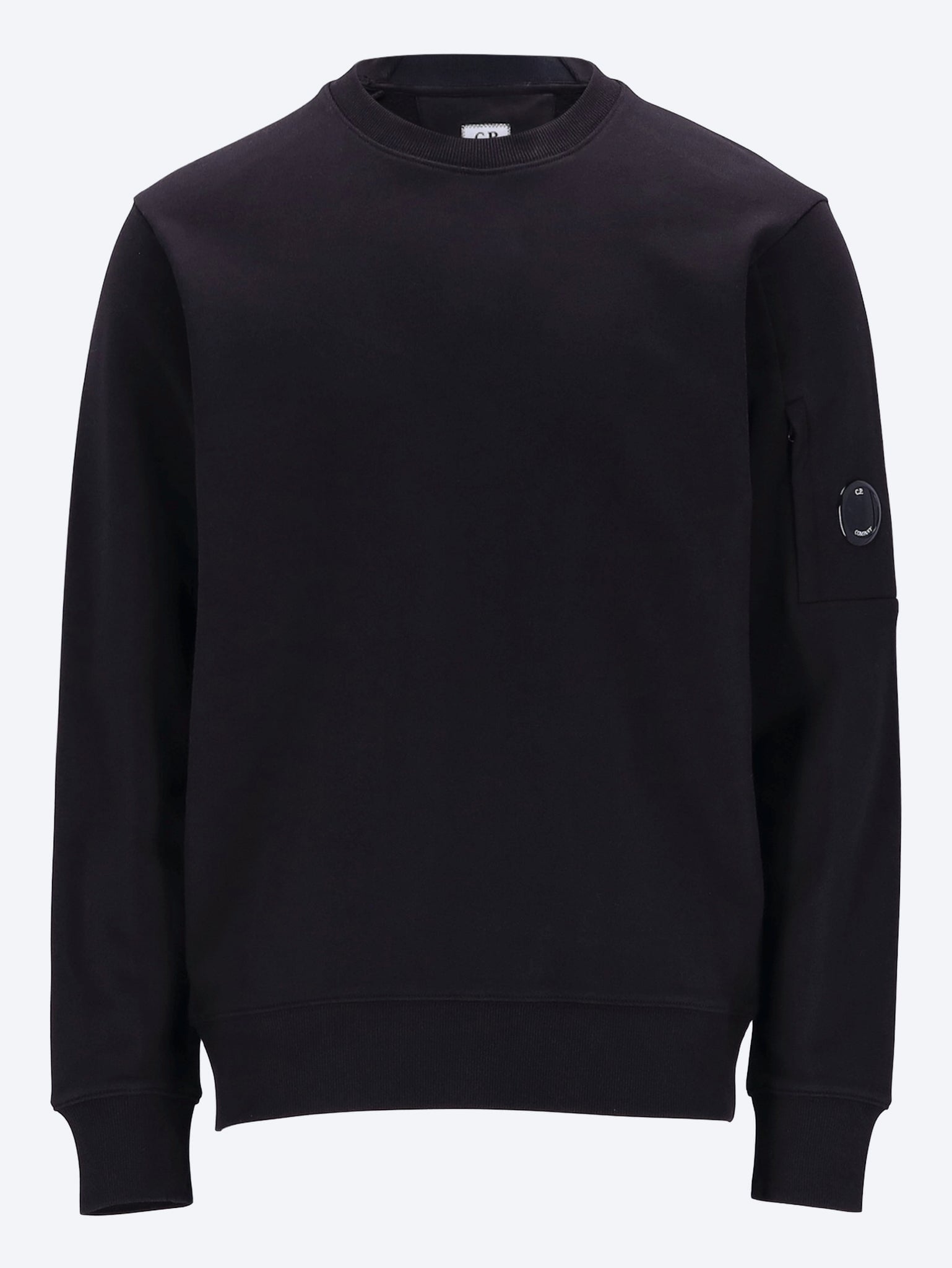 Diagonal raised fleece crewneck lens sweatshirt 1