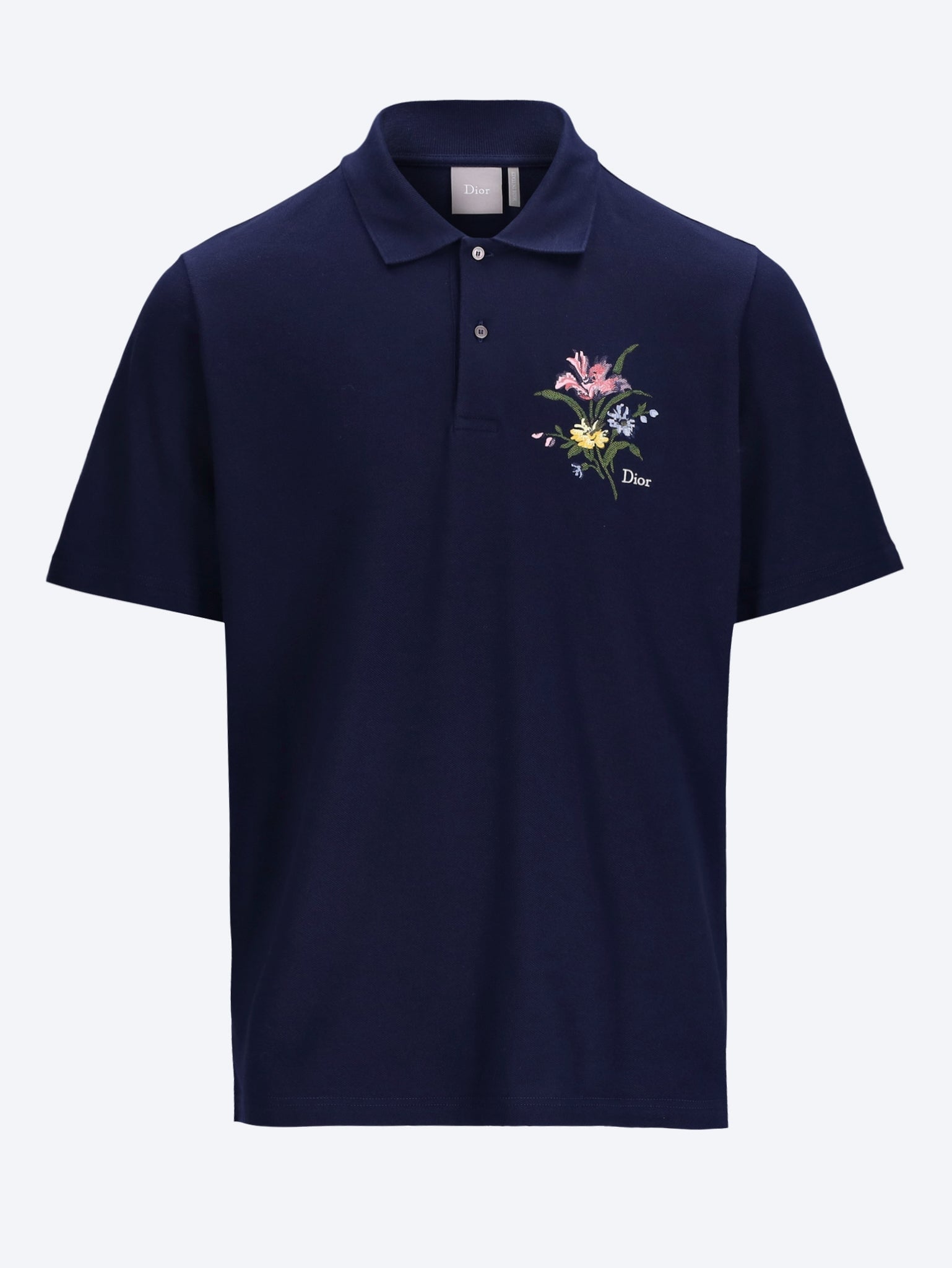 Dior secret garden motif relaxed fit polo shirt 1