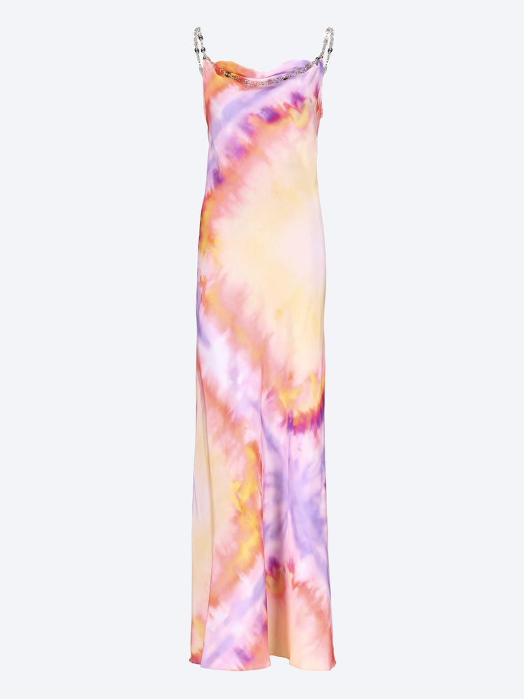 Double satin imprime dress 1
