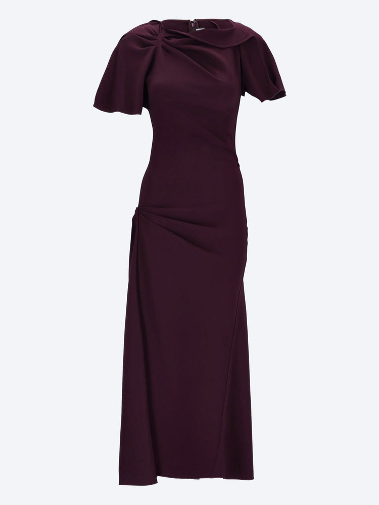 Draped cap sleeve dress 1