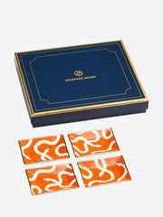 Eden petite tray orange gold-set 4 ref: